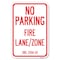 Signmission Princeton New Jersey No Parking Fire Lane Zone Heavy-Gauge Alum. Sign, 12" x 18", A-1218-23273 A-1218-23273 - alternate 1